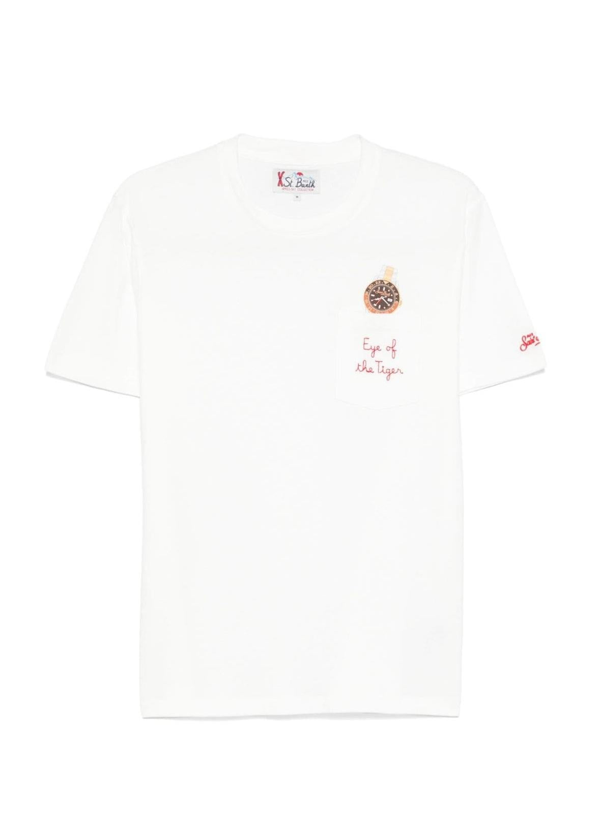 MC2 SAINT BARTH T-shirt mc2 saint barth Austin eye tiger 01n emb bianca AUSTIN02514H 01N