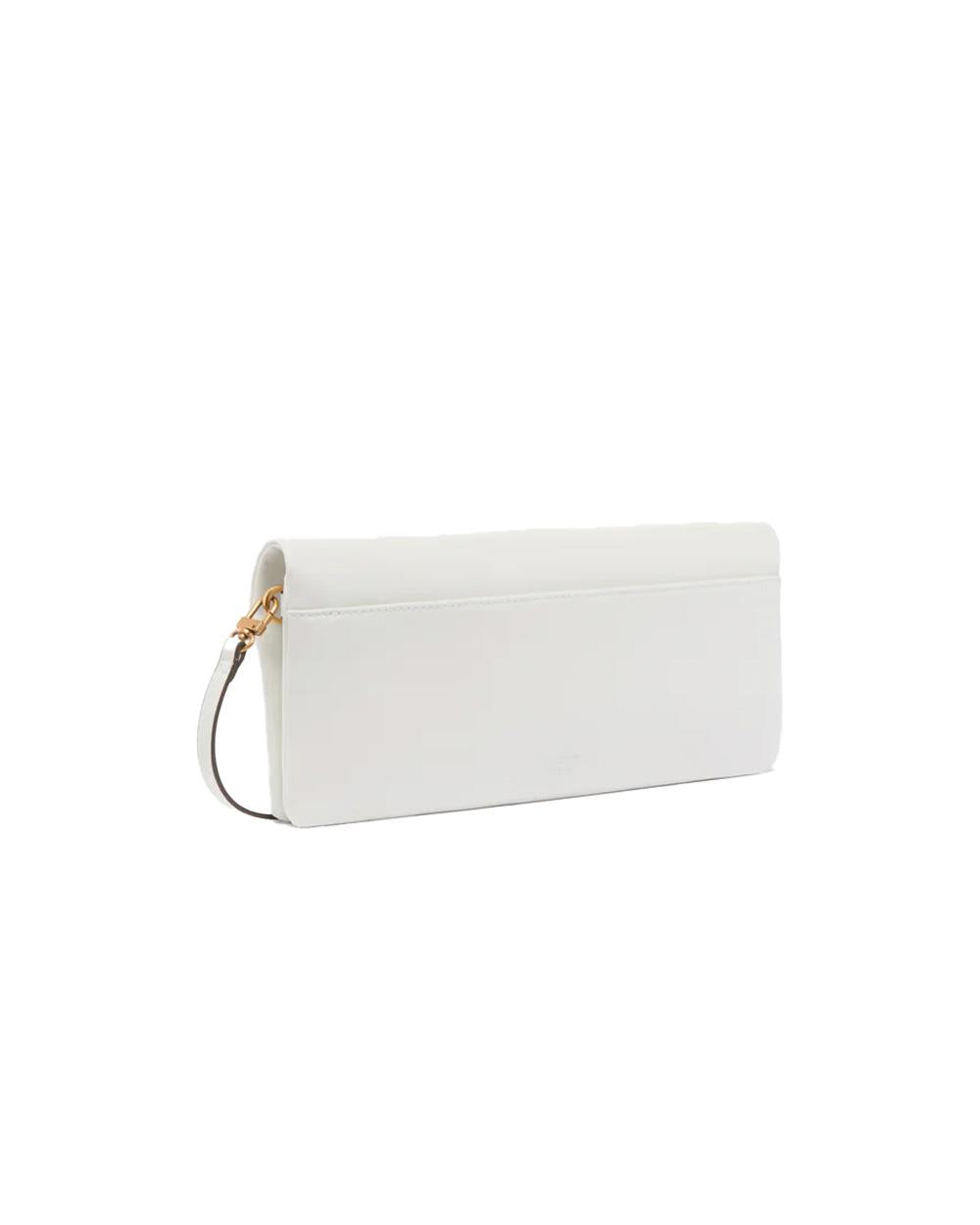 PINKO Borsa PINKO donna CLICK SOFT HORIZONTAL CLASSIC 106022A0QO Bianca pelle pochette rettangolare 106022A0QO Z15Q