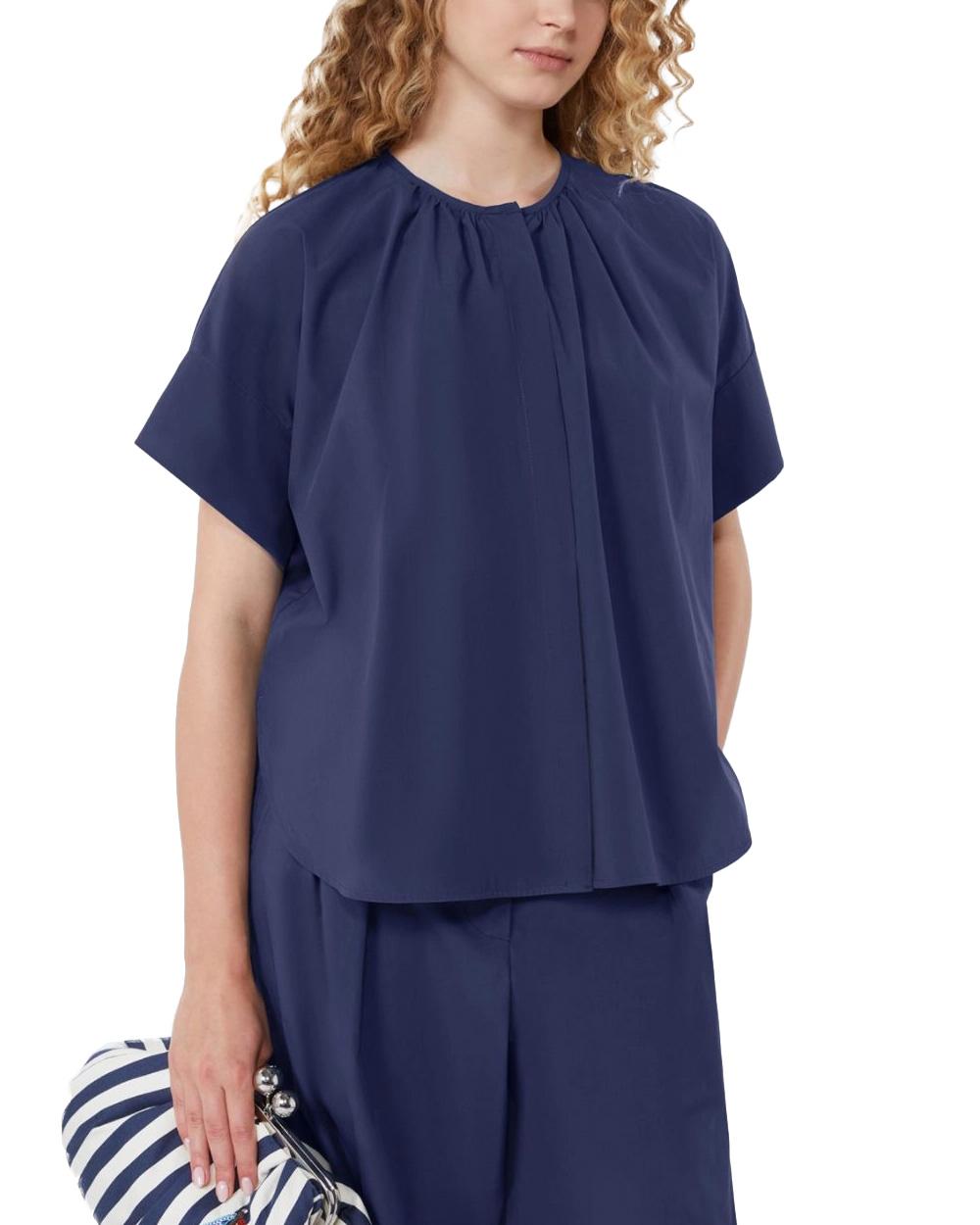 WEEKEND Camicia WEEKEND donna EDUCATA 2615111172600 Blu over popeline cotone girocollo maniche corte 2615111172600 008