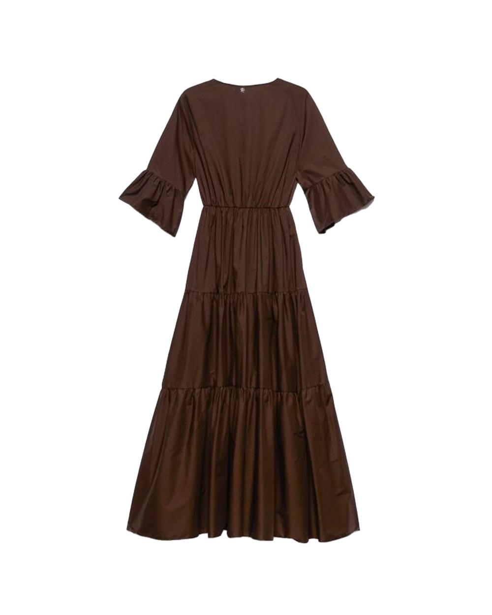 ANIYE BY Abito ANIYE BY CORA donna 185309 Cioccolato scollo a v volant 185309 02072