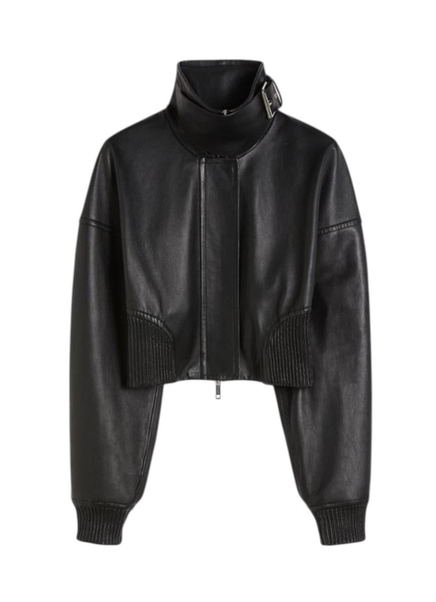 SPORTMAX Giacca Sportmax donna 2612441011600 002 Ossido in pelle Nero<BR/> 2612441011600 002