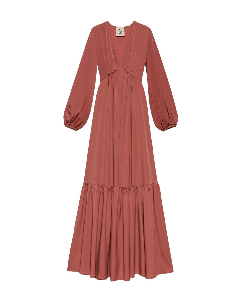 ANIYE BY Abito ANIYE BY JELA donna 185013 Rosa lungo scollo a v fondo gonna svasato 185013 02478