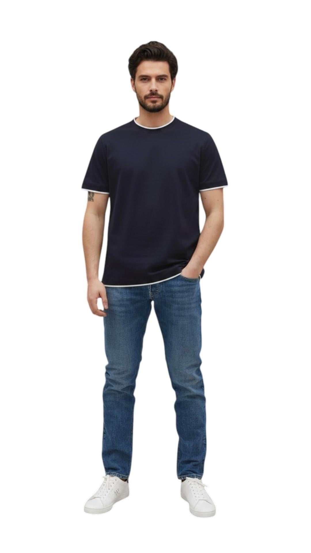 DONDUP T-shirt DONDUP uomo US366 JF0271UXXX 890 Blu US366JF0271UXXX 890