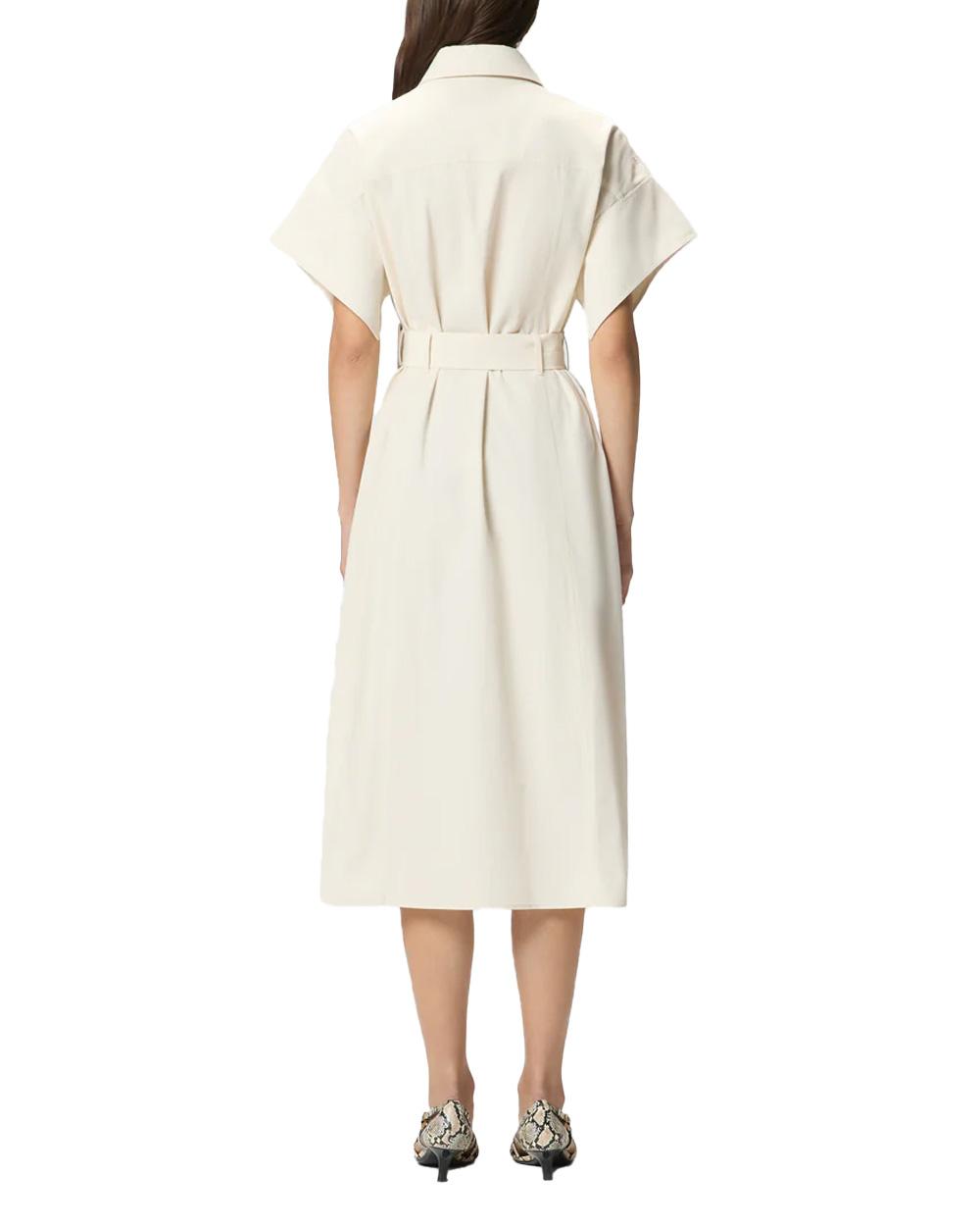 PINKO Abito PINKO donna ALESHA 106309A2ER Beige cotone colletto stile camicia tasche 106309A2ER C03