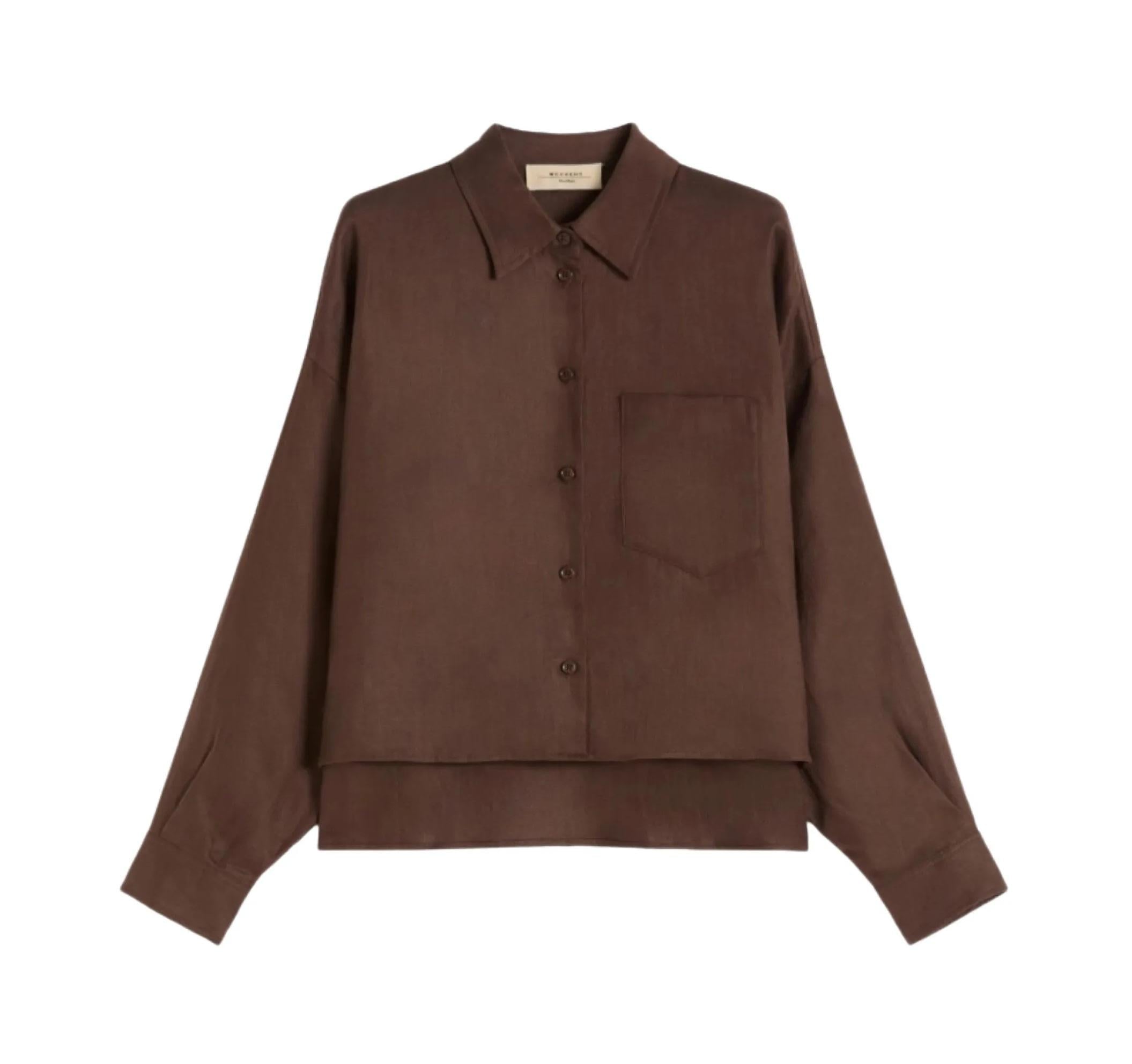 WEEKEND Camicia Weekend donna 2615041022600 037 Capo puro lino Marrone<BR/> 2615041022600 037