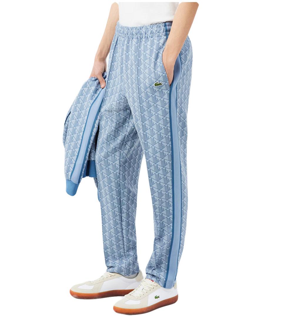 LACOSTE Pantalone Lacoste uomo XH1440 celeste monogram jacquard<BR/> XH1440 1QI