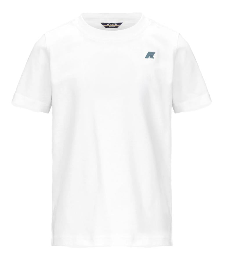 K-WAY T-shirt K-way bambino K5136ZWR 001 bianca odom vertical isobar K5136ZWR 001