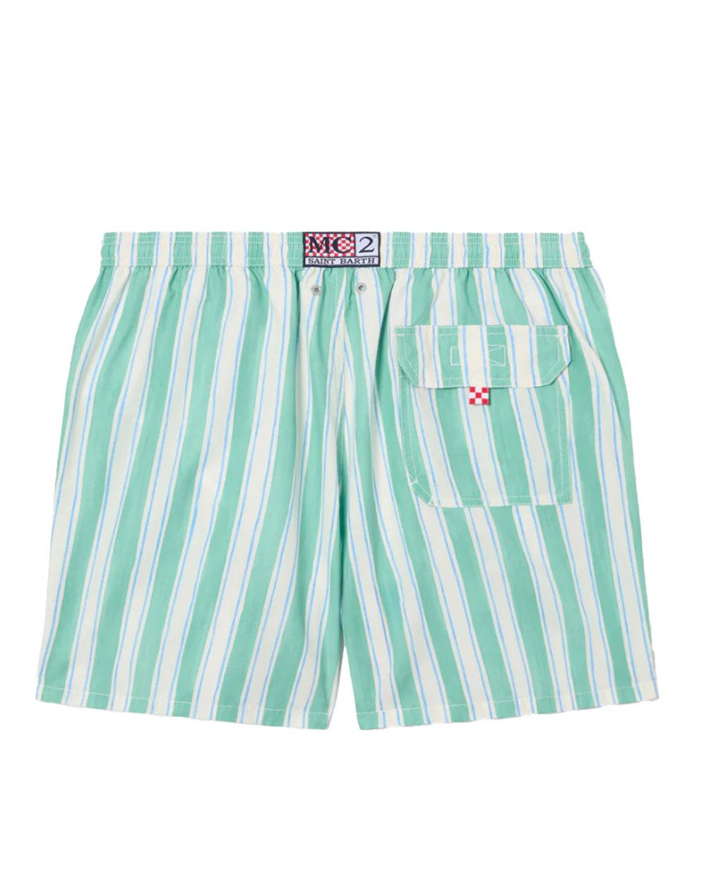 MC2 SAINT BARTH Costume Mc2 Saint Barth uomo Syros big stripes verde acqua SYR000104047L 5331