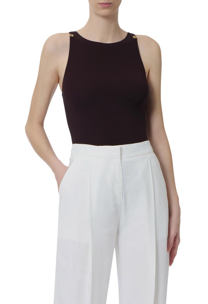 ELISABETTA FRANCHI Body Elisabetta Franchi donna BO03462E2EV9 The Club Cioccolato<BR/> BO03462E2 EV9