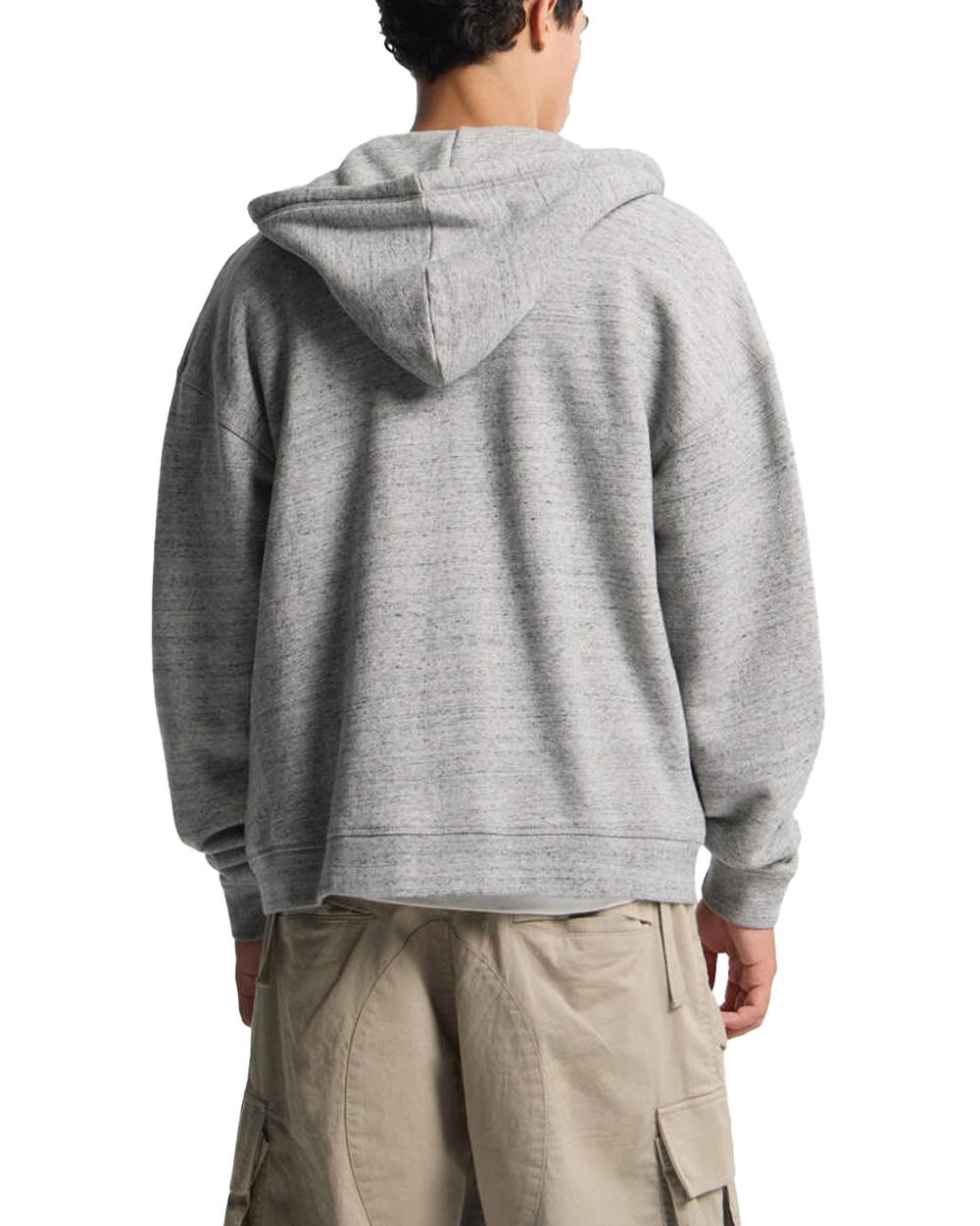 DSQUARED2 Felpa DSQUARED2 uomo Signature S74HG0184D25026 Grigia cotone cappuccio coulisse relaxed tasche S74HG0184D25026 856M