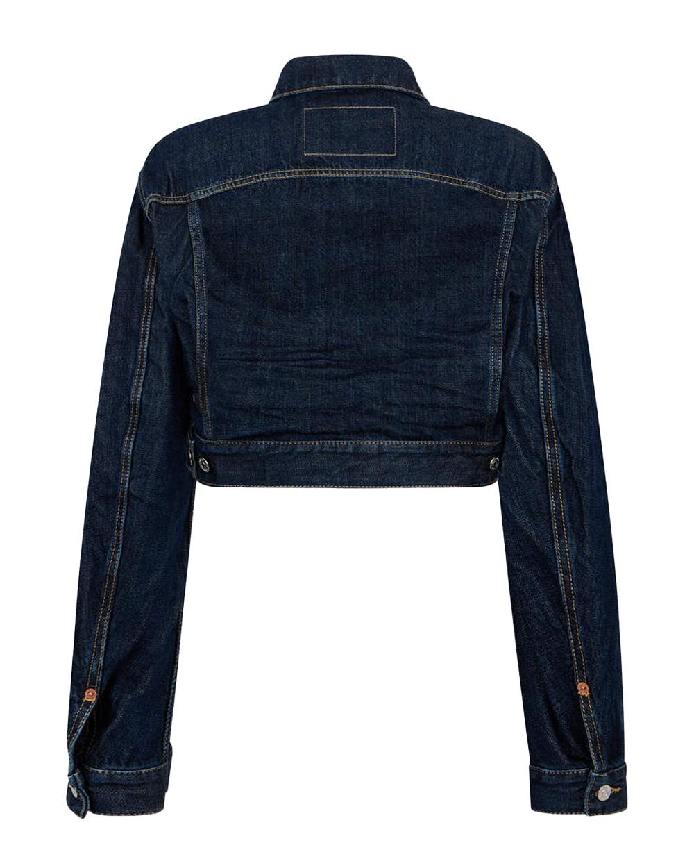 DSQUARED2 Giacca DSQUARED2 donna Boxy Fit S75AM1159S30833 Blu denim cotone collo a camicia bottoni taschini S75AM1159S30833 470