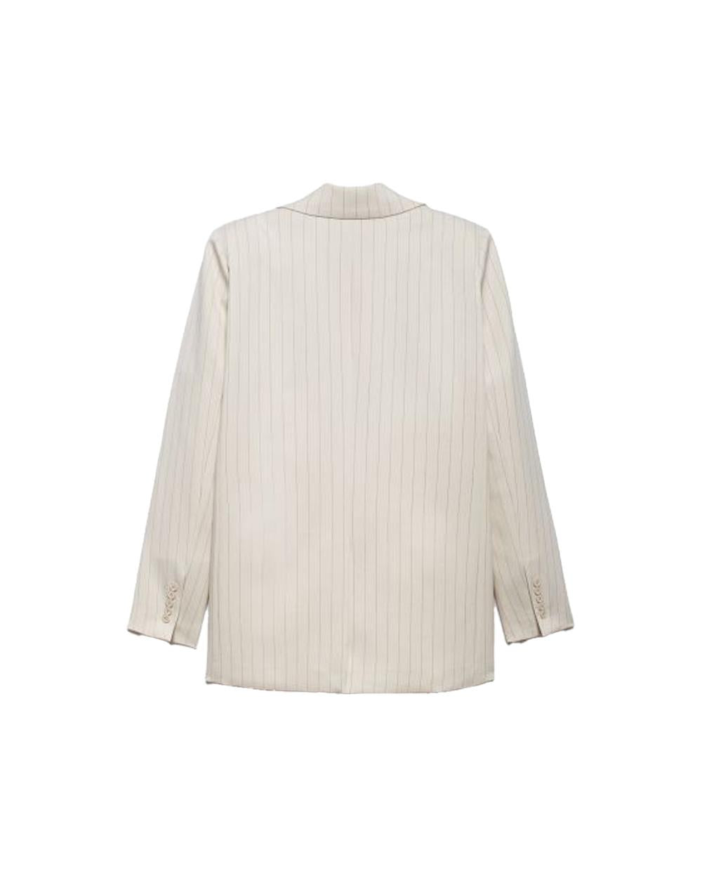 ANIYE BY Blazer ANIYE BY IRINA donna 185106 Panna gessato oversize revers spacco 185106 02485