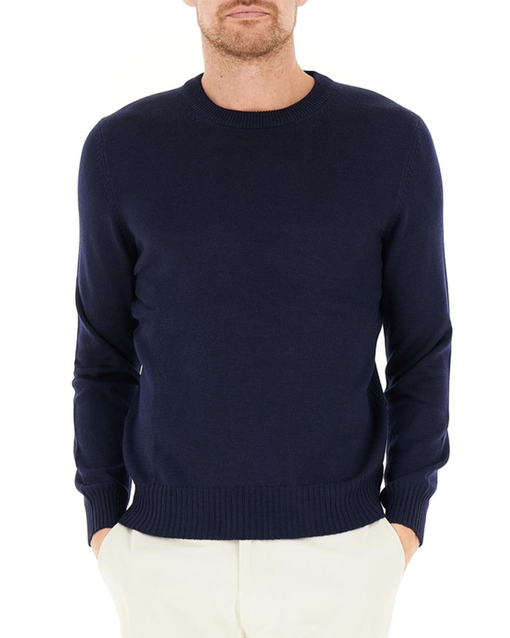 GRAN SASSO Maglione GRAN SASSO uomo 2314914212 Blu lana regular fit girocollo 2314914212 598