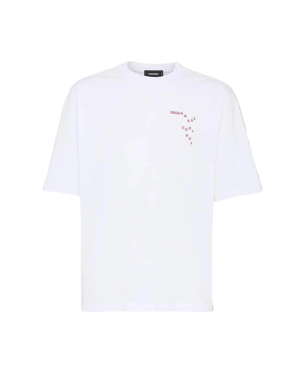 DSQUARED2 T-shirt DSQUARED2 uomo S74GD1444D20020 Bianca lettering cotone girocollo S74GD1444D20020 100