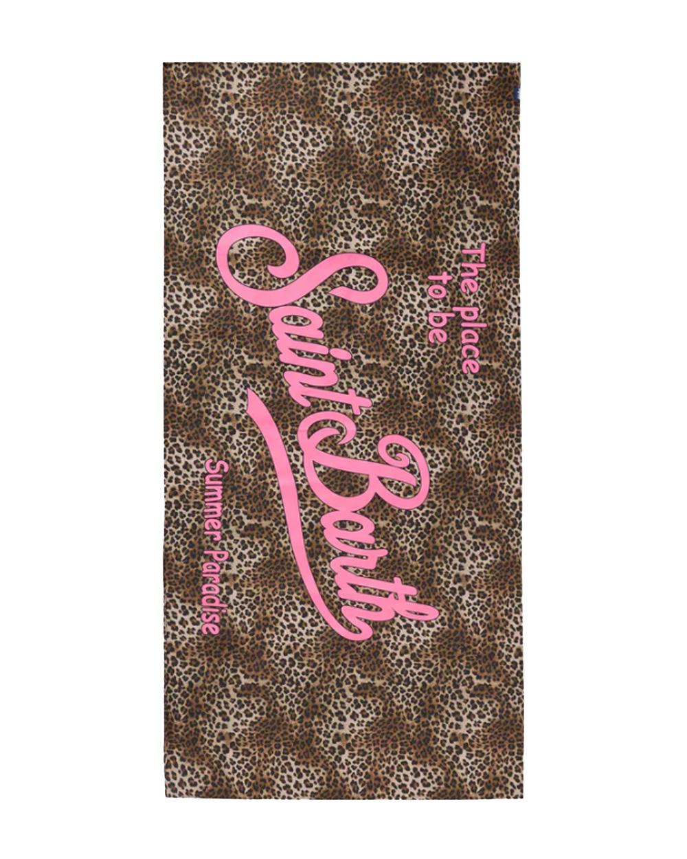 MC2 SAINT BARTH Telo mare MC2 SAINT BARTH donna Aidan Classic Leo AID000100653L Marrone animalier logo stampato maculata AID000100653L 11