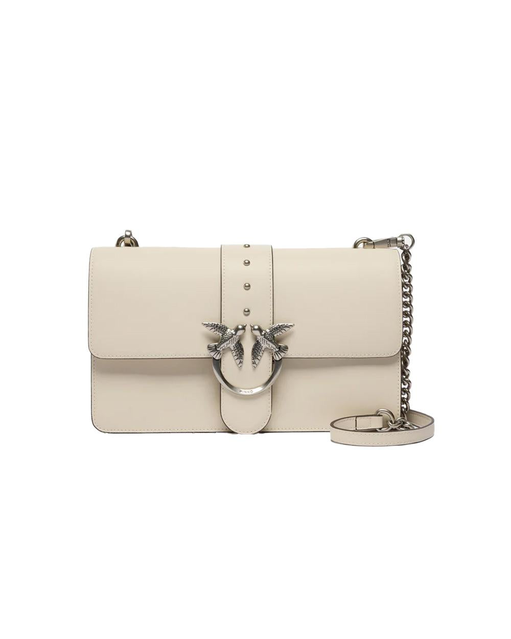 PINKO Borsa PINKO donna LOVE ONE ST CL 105857A0F1 Bianca pelle mano seta tracolla regolabile 105857A0F1 Z14O