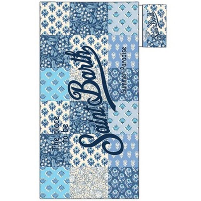 MC2 SAINT BARTH Telo MC2 Saint Barth donna AIDAN0102H 3161 azzurro logo in contrasto AIDAN01021H 3161