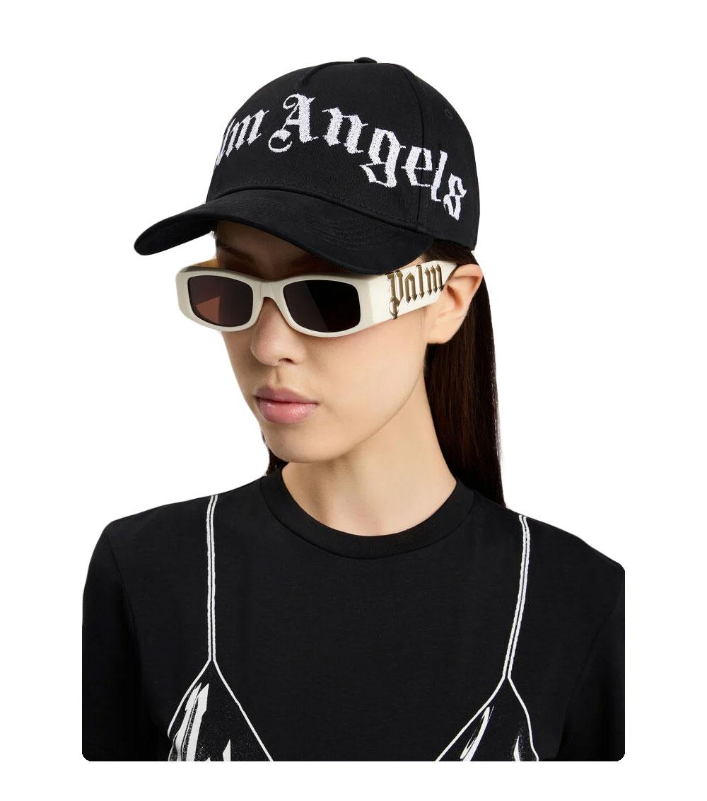 PALM ANGELS Cappello Palm Angels PMLB104S26FAB003 nero overlogo unisex<BR/><BR/> PMLB104S26FAB003 1003