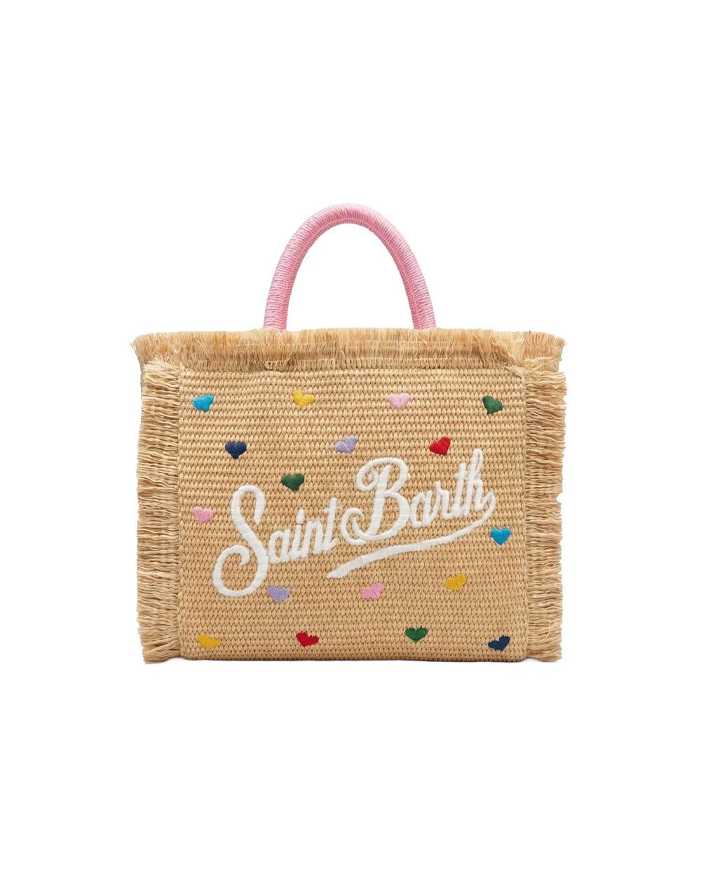 MC2 SAINT BARTH Borsa MC2 SAINT BARTH donna Colette Straw Mini Heart COL001700344L Beige COL001700344L 0