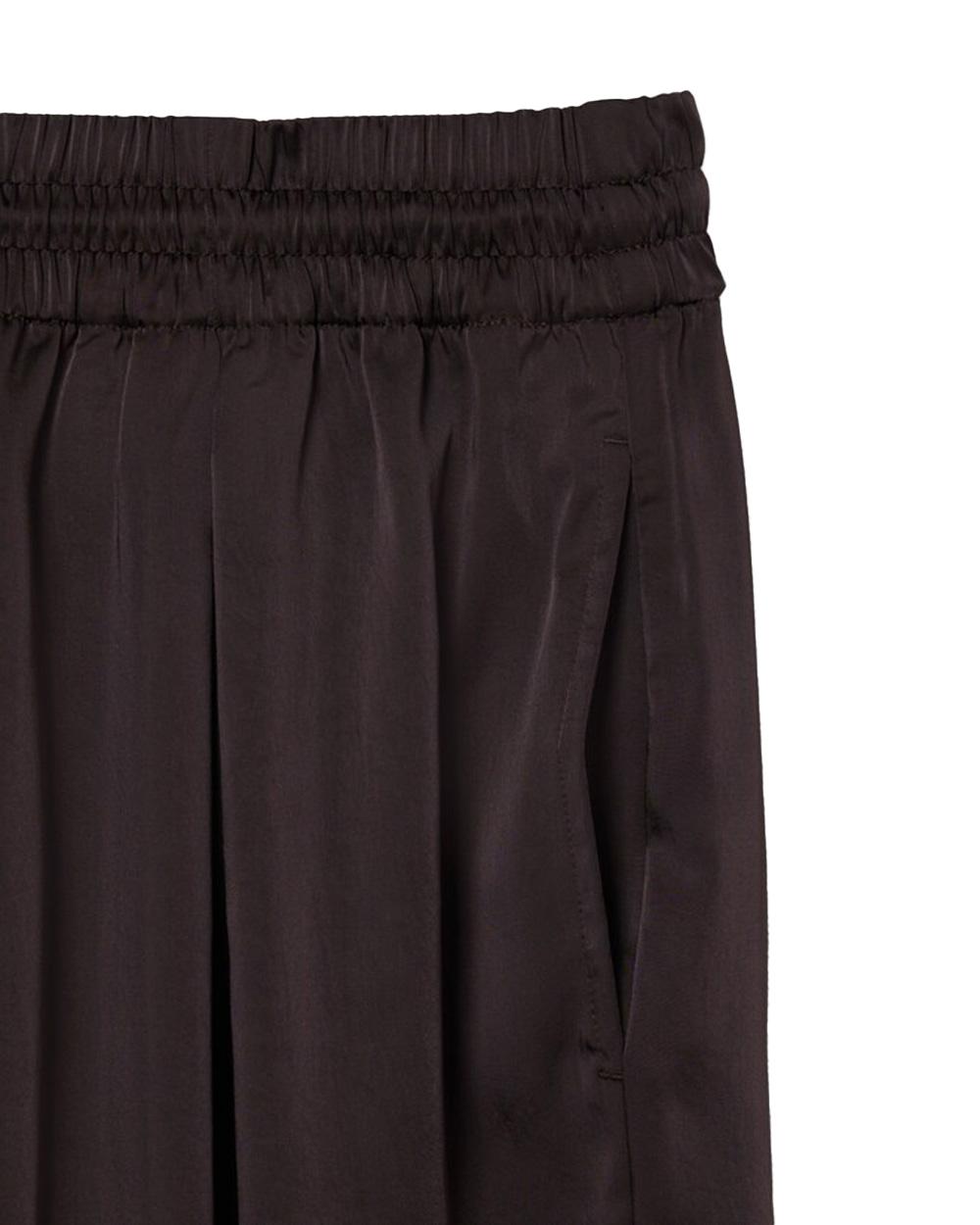 LACOSTE Pantalone LACOSTE donna HF9801 Marrone oversize taglio ampio vita elasticizzata HF9801 3LA