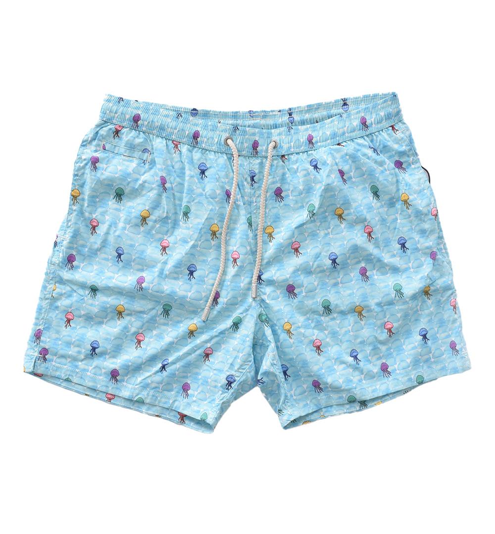 MC2 SAINT BARTH Costume uomo Comfort Light MC2 Saint Barth 01738H Azzurro meduse elastico in vita retina COMFORTLIGHT01738H 01
