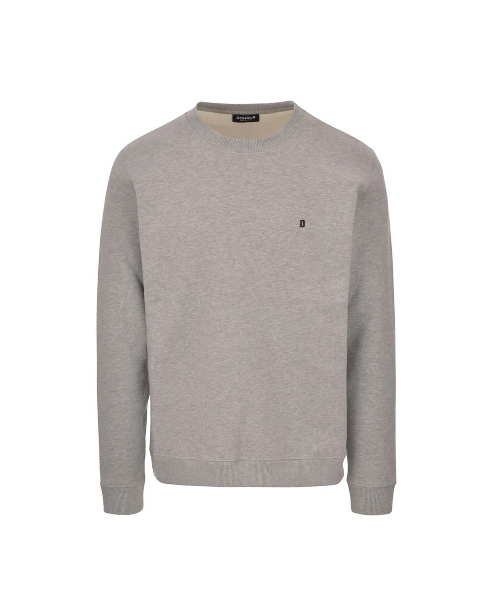 DONDUP Felpa DONDUP uomo UF641KF0196UZL4 Grigia cotone design essenziale vestibilità regolare UF641KF0196UZL4 920
