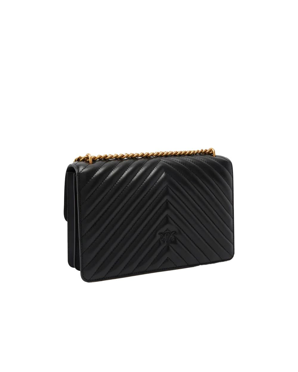 PINKO Borsa PINKO donna LOVE ONE CLASSIC DC 100941A0GK Nera oro pelle tracolla nappa trapuntata 100941A0GK Z99Q