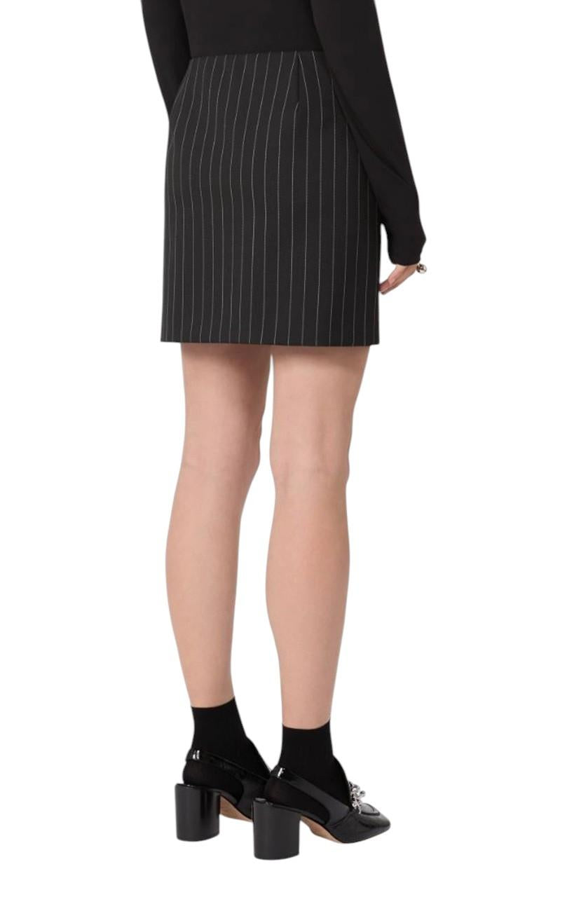 SPORTMAX Gonna Sportmax donna 2612101041600 004 Fatti in gabardina gessata Mini Nero<BR/> 2612101041600 004