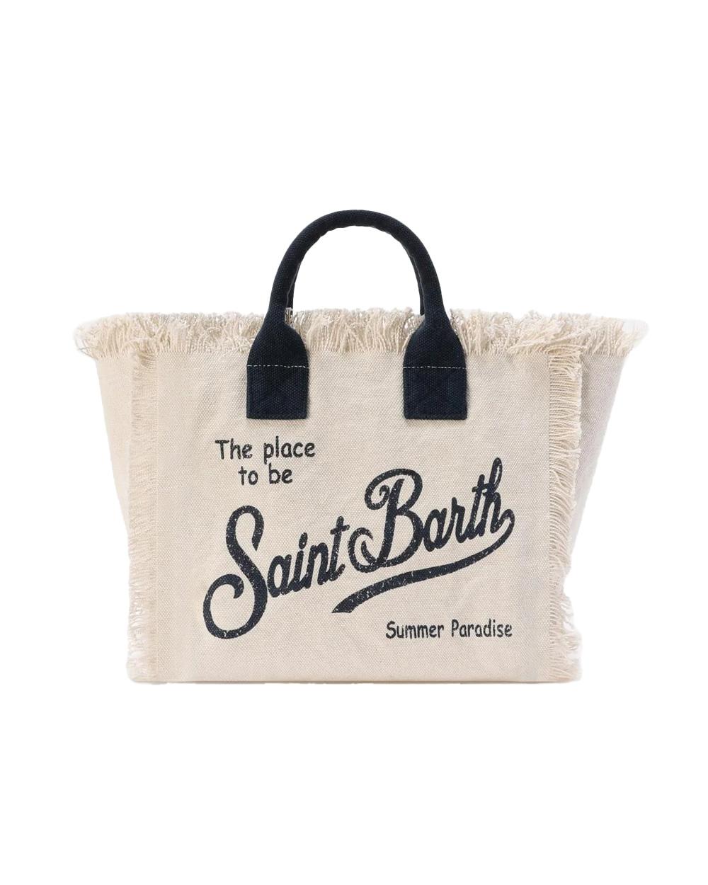 MC2 SAINT BARTH Borsa MC2 SAINT BARTH donna Colette COL000102564L Panna zip frange cotone logo COL000102564L 1160