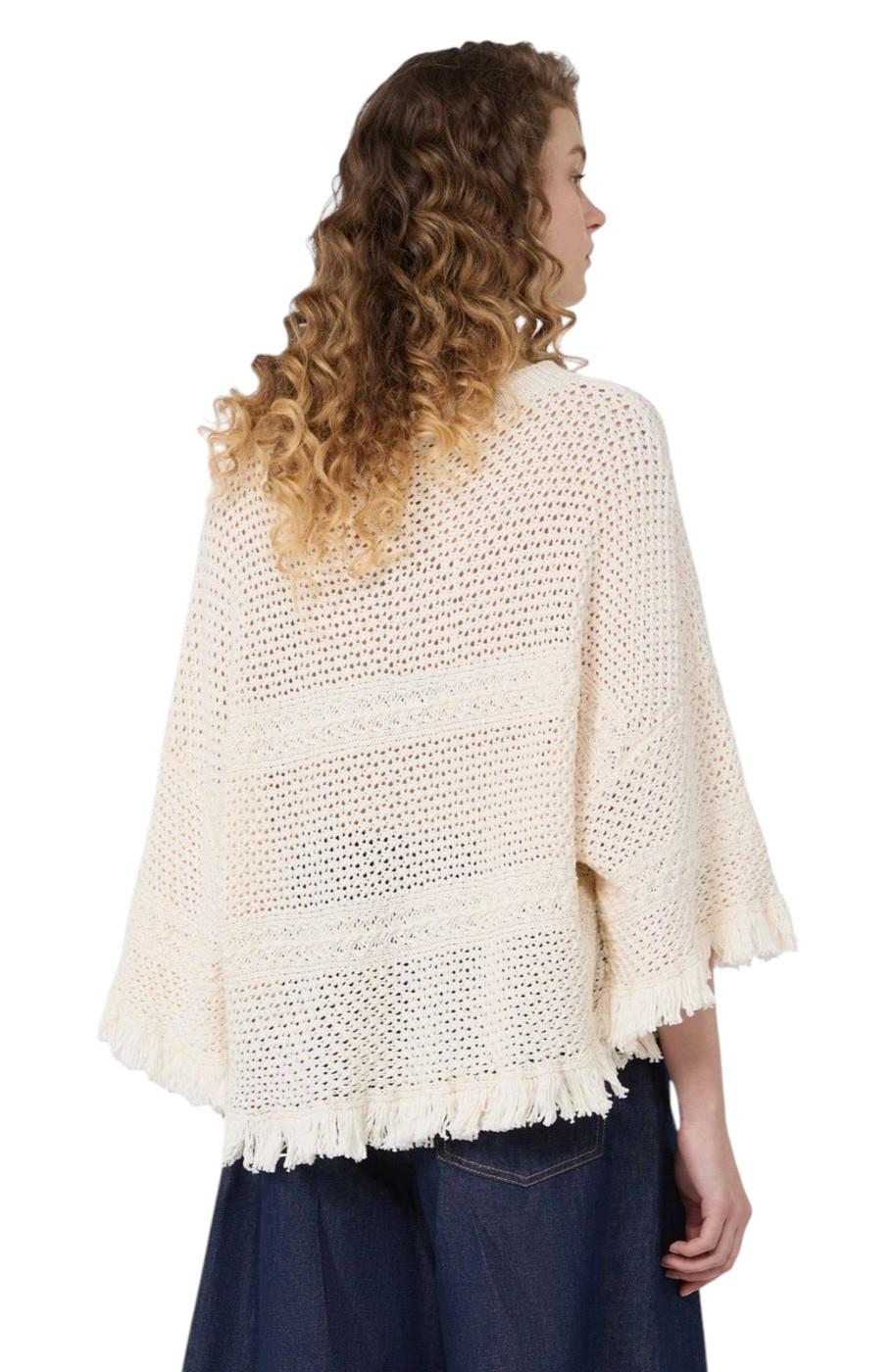 WEEKEND Maglia Weekend 2615361092600 001 Palato in filato di cotone Ecru<BR/> 2615361092600 001