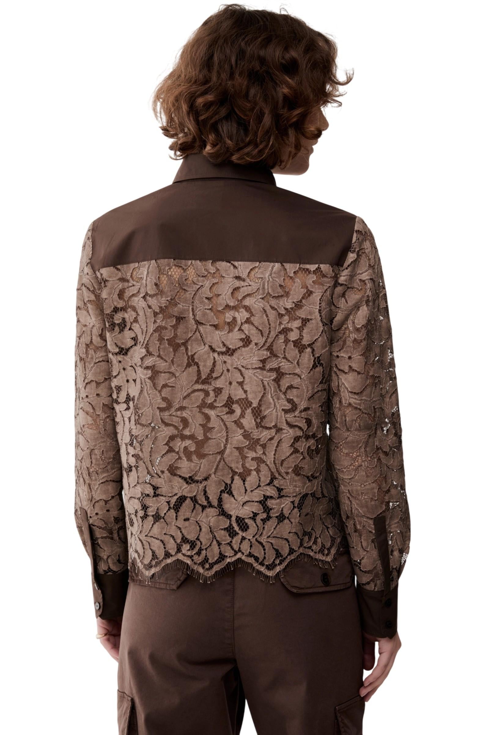 PENNYBLACK Camicia Pennyblack donna 2612111032200 001 Fresia pizzo Cacao<BR/> 2612111032200 001