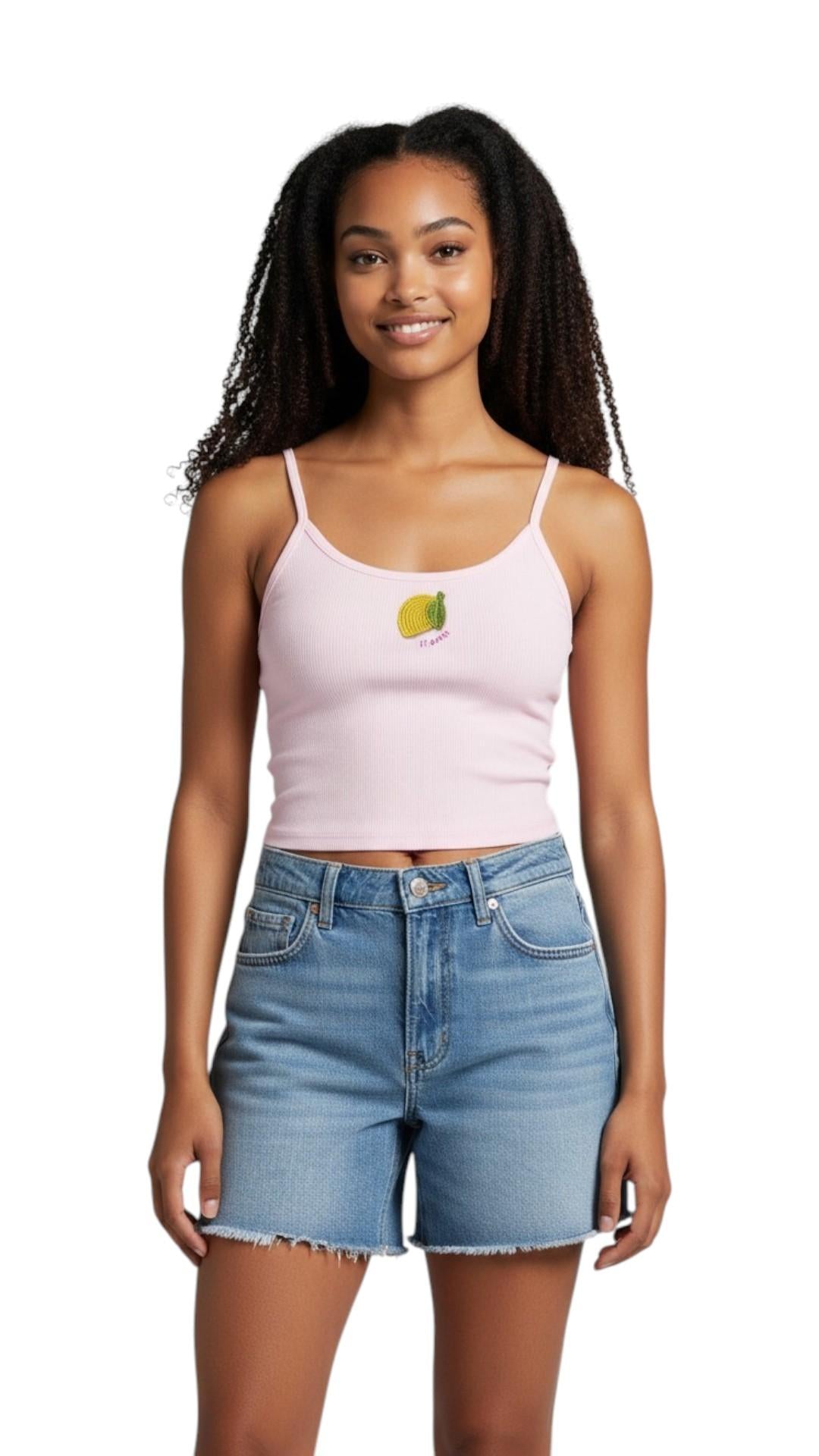 MC2 SAINT BARTH Top MC2 SAINT BARTH donna ZAI0001 08549L 20 Zaira Lemon Beads con logo ricamato e patch con perline Rosa<BR/> ZAI000108549L 20
