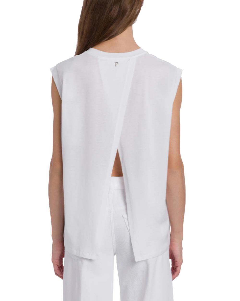 DONDUP T-shirt DONDUP donna DS080JF035LR Bianca DS080JF035LR 000
