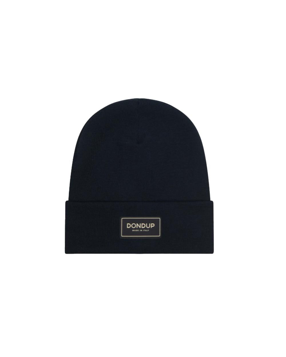 DONDUP Cappello DONDUP uomo UQ063Y00474UXXX Blu lana tecnica logo UQ063Y00474UXXX 890