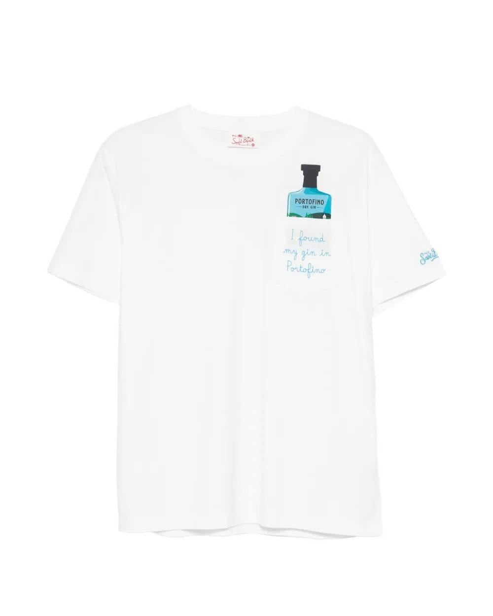 MC2 SAINT BARTH T-shirt Mc2 Saint Barth uomo Austin Dry gin bianca AUS000104517L 01N