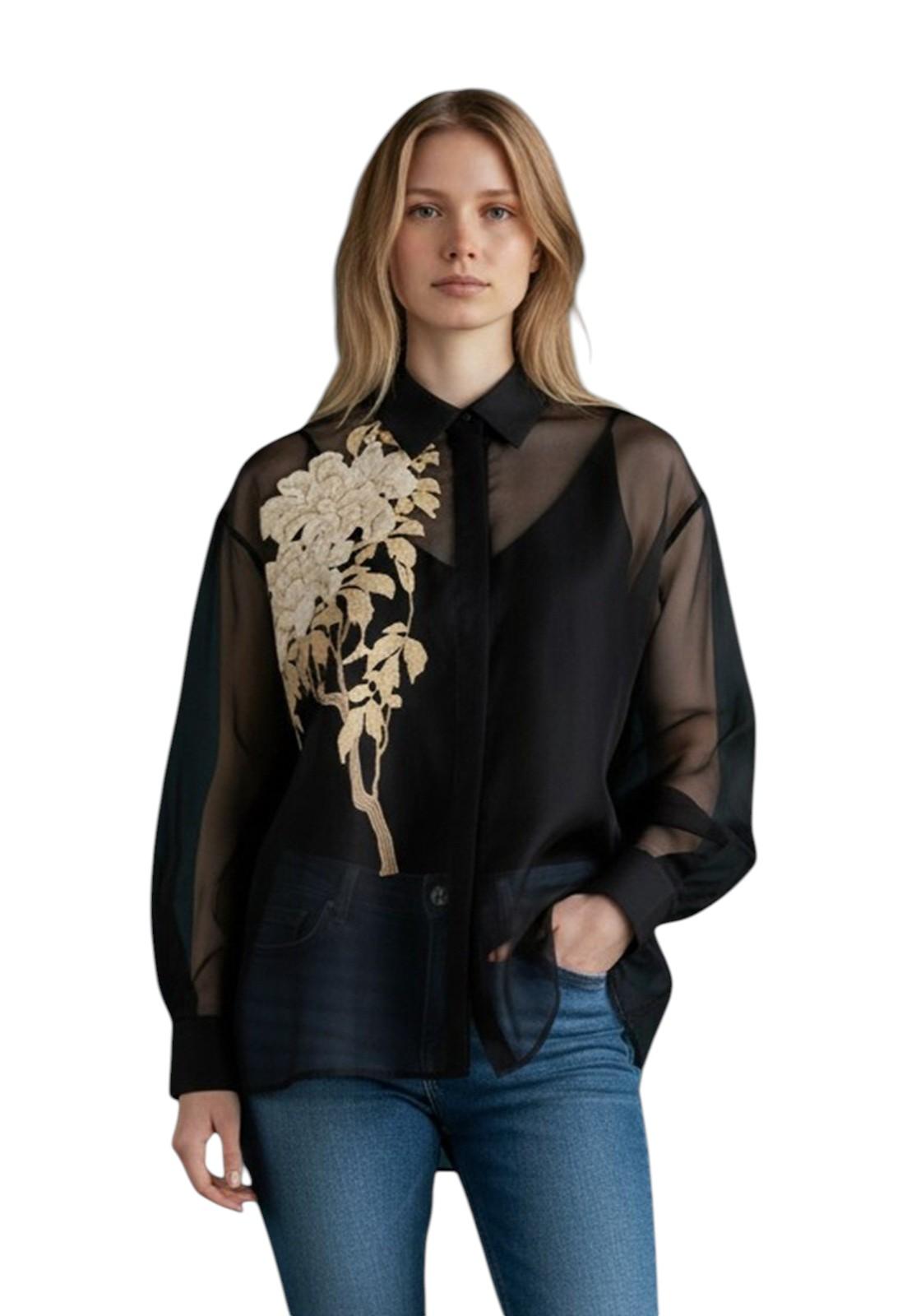 STUDIO Camicia Studio donna 2616261014600 002 Libra in seta Nero<BR/> 2616261014600 002