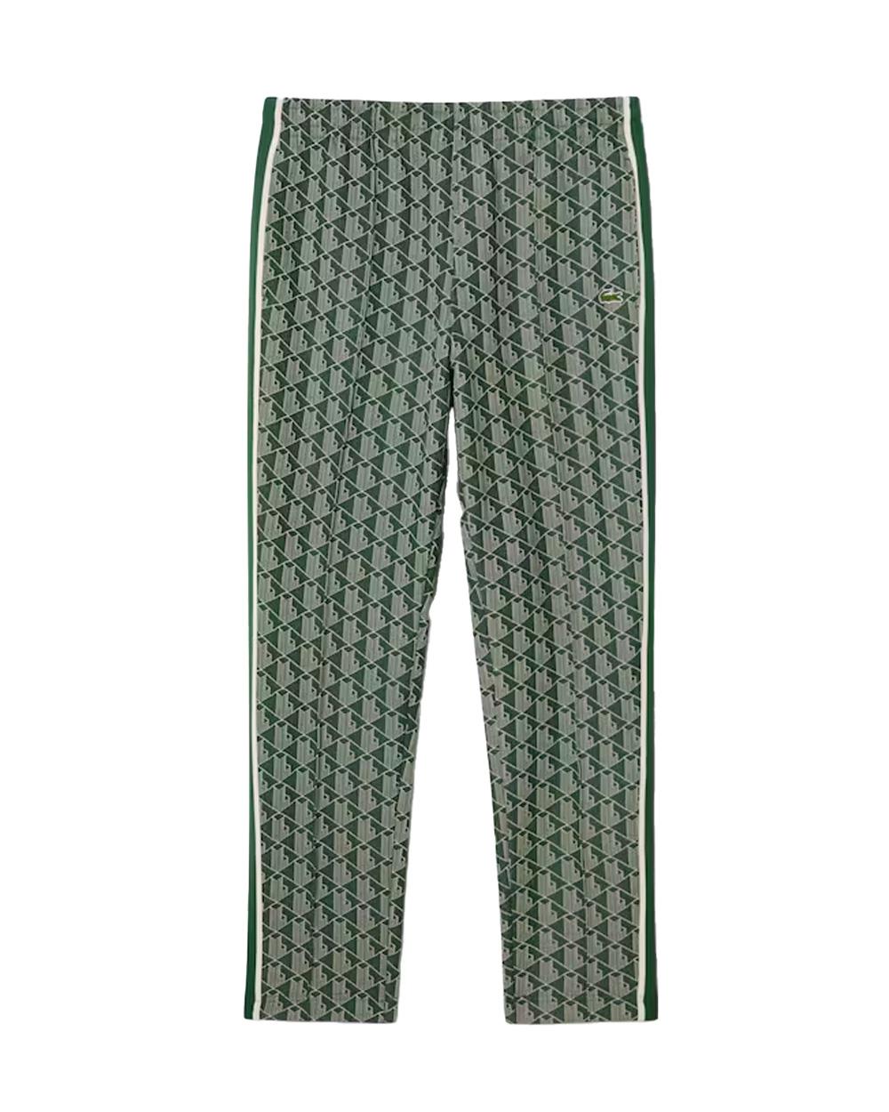 LACOSTE Pantalone LACOSTE uomo XH1440 Verde monogramma poliestere taglio dritto coccodrillo XH1440 D1R