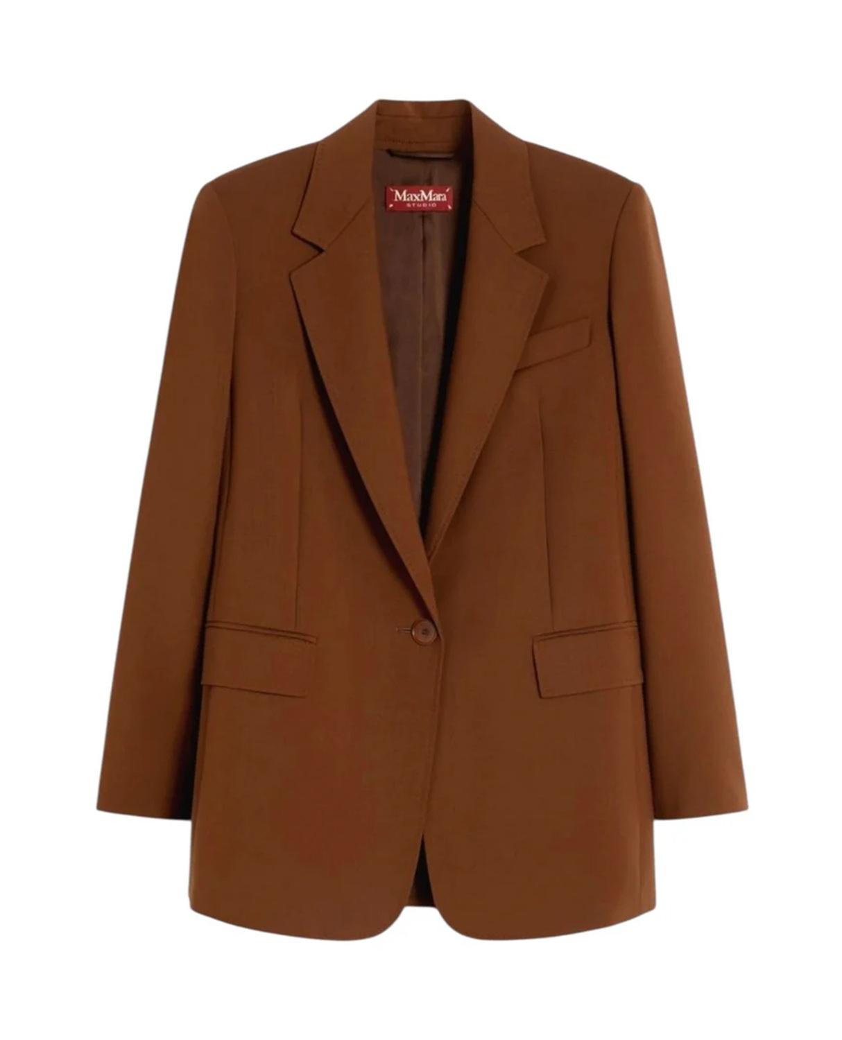 STUDIO Blazer Studio donna 2616041051600 003 Balco monopetto in lana stretch Cioccolato<BR/> 2616041051600 003
