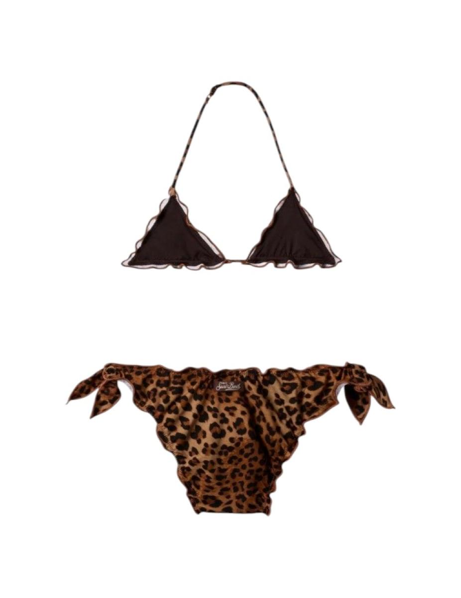 MC2 SAINT BARTH Bikini MC2 SAINT BARTH bambina CRIS0010 0190L19 in tessuto elasticizzato con stampa leopardata CRIS00100190L 19