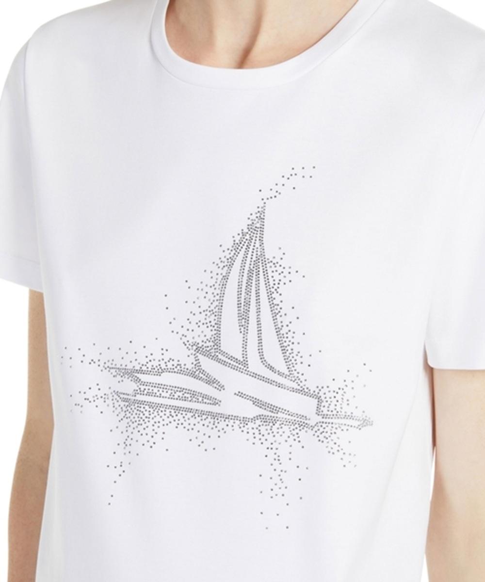 STUDIO T-shirt Studio donna 2616971011600002 Pugnale motivo vele con strass Bianco<BR/> 2616971011600 002