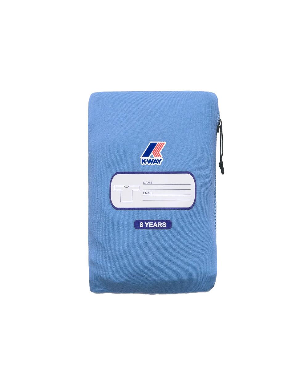 K-WAY T-shirt K-WAY bambino K7133YWR P. LEONIDE Celeste jersey cotone girocollo logo vestibilità regolare K7133YWR 356