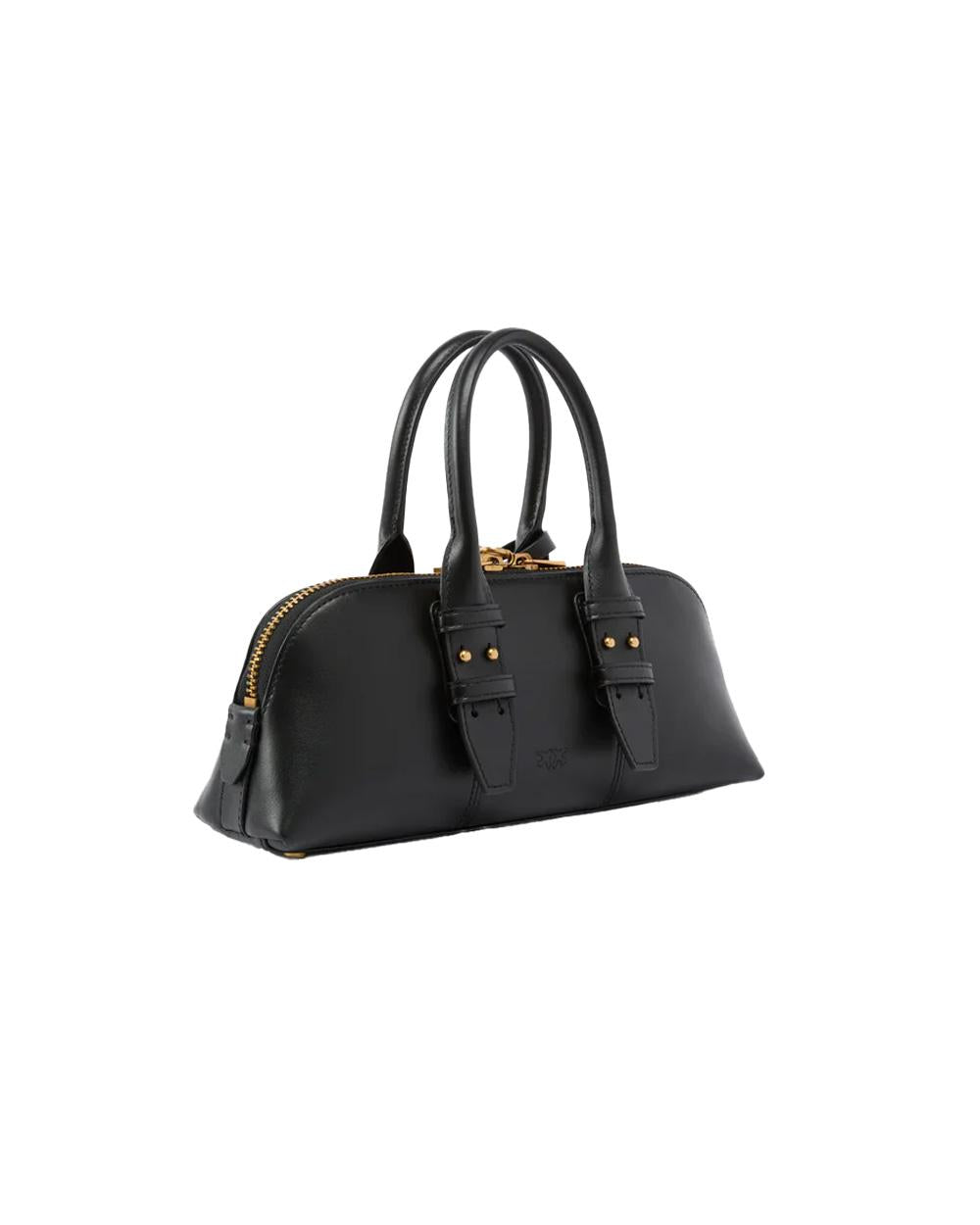 PINKO Borsa PINKO donna BOWLING BAG HORIZONTAL 105334A0QO Nera tasca pelle tracolla regolabile chiusura zip 105334A0QO Z99Q