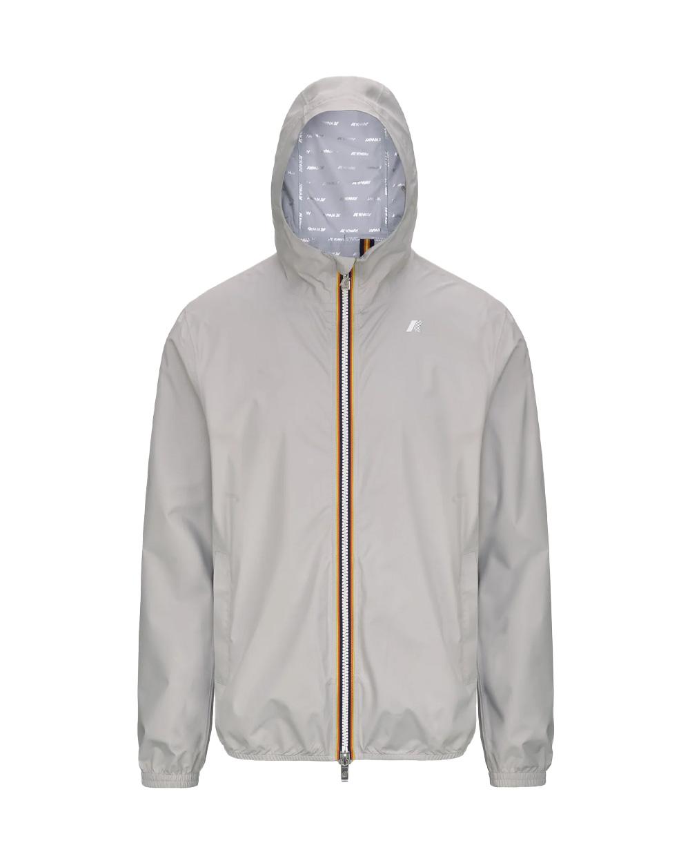 K-WAY Giubbino K-WAY uomo K5127QW JACK STRETCH DOT Beige cappuccio zip tasche slim K5127QW 634