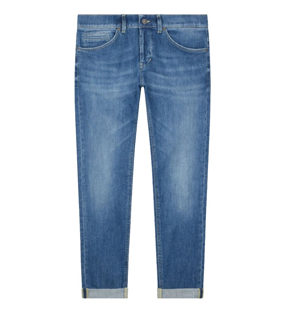 DONDUP Jeans Dondup uomo UP232DSH365 George blu medio skinny denim stretch riciclato<BR/> UP232DSH365 IQ3 800