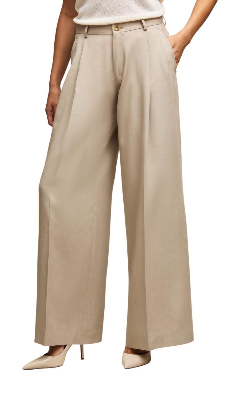 L.B.M. 1911 Pantalone L.B.M. 1911 donna 811264222 1 Elisa in lyocell Beige <BR/> 811264222 1