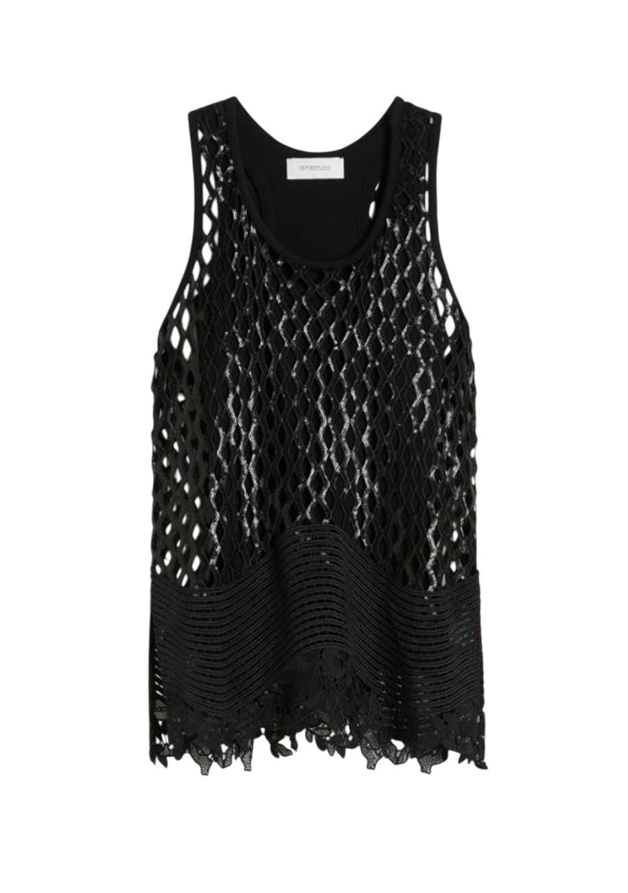 SPORTMAX Top Sportmax donna 2612931022600 004 Aquile traforato Nero 2612931022600 004