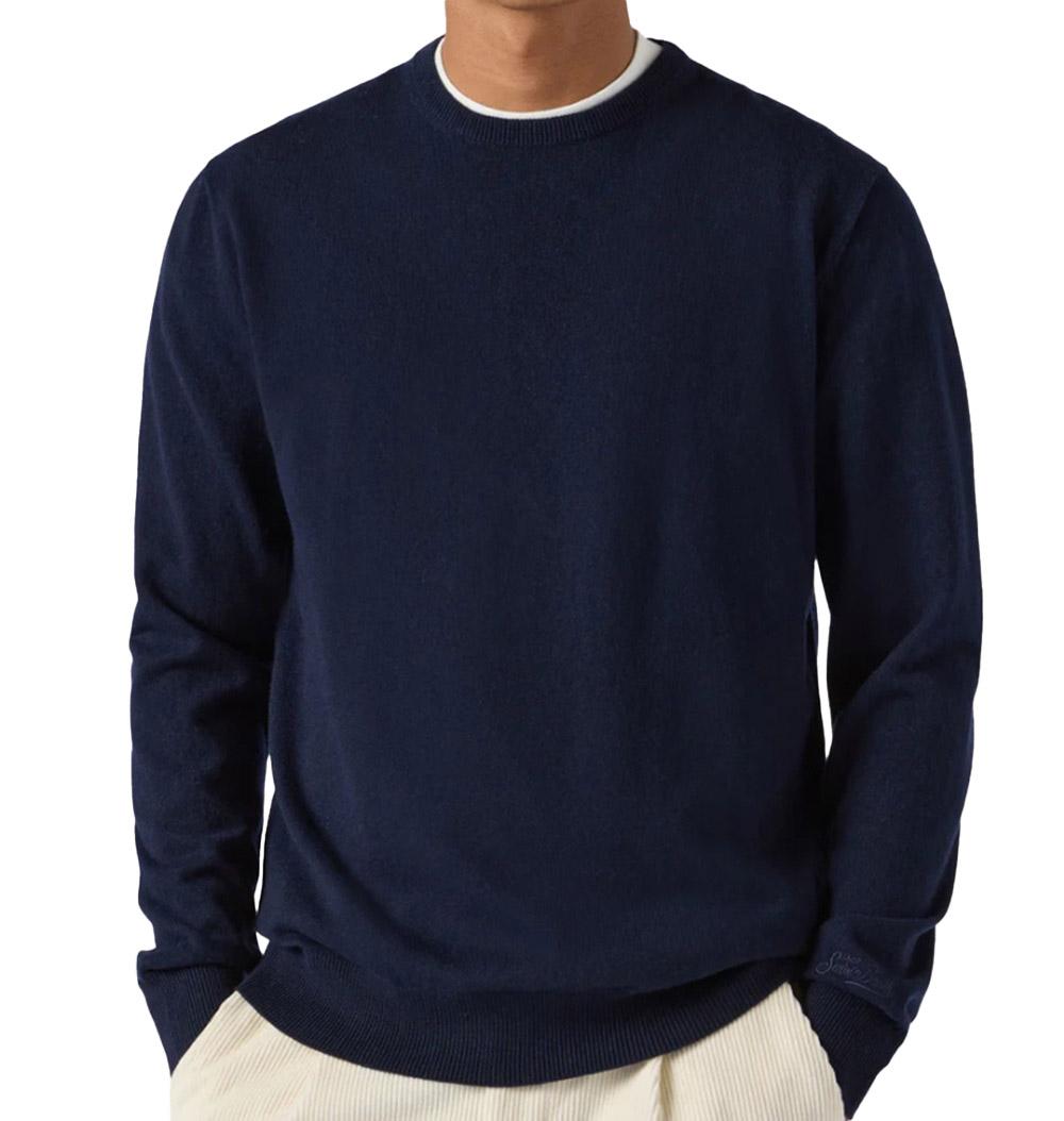 MC2 SAINT BARTH Maglione Mc2 Saint Barth uomo REGE008TEX000100017I61 regent merinocash blu REGE008 TEX0001 00017I 61