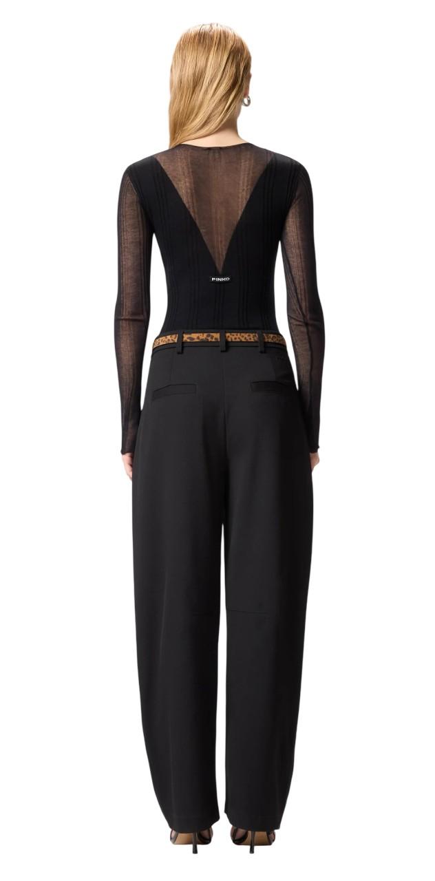 PINKO Body Pinko donna 106320A34BZ99 Disgelo con trasparenze Nero<BR/> 106320A34B Z99