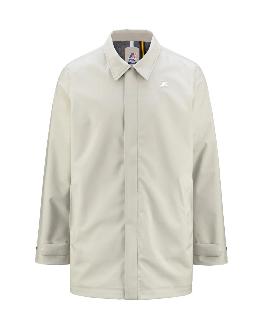 K-WAY Giubbino K-WAY uomo K3131BW BENNY BONDED JERSEY Beige poliestere zip patta fitting slim logo K3131BW 634