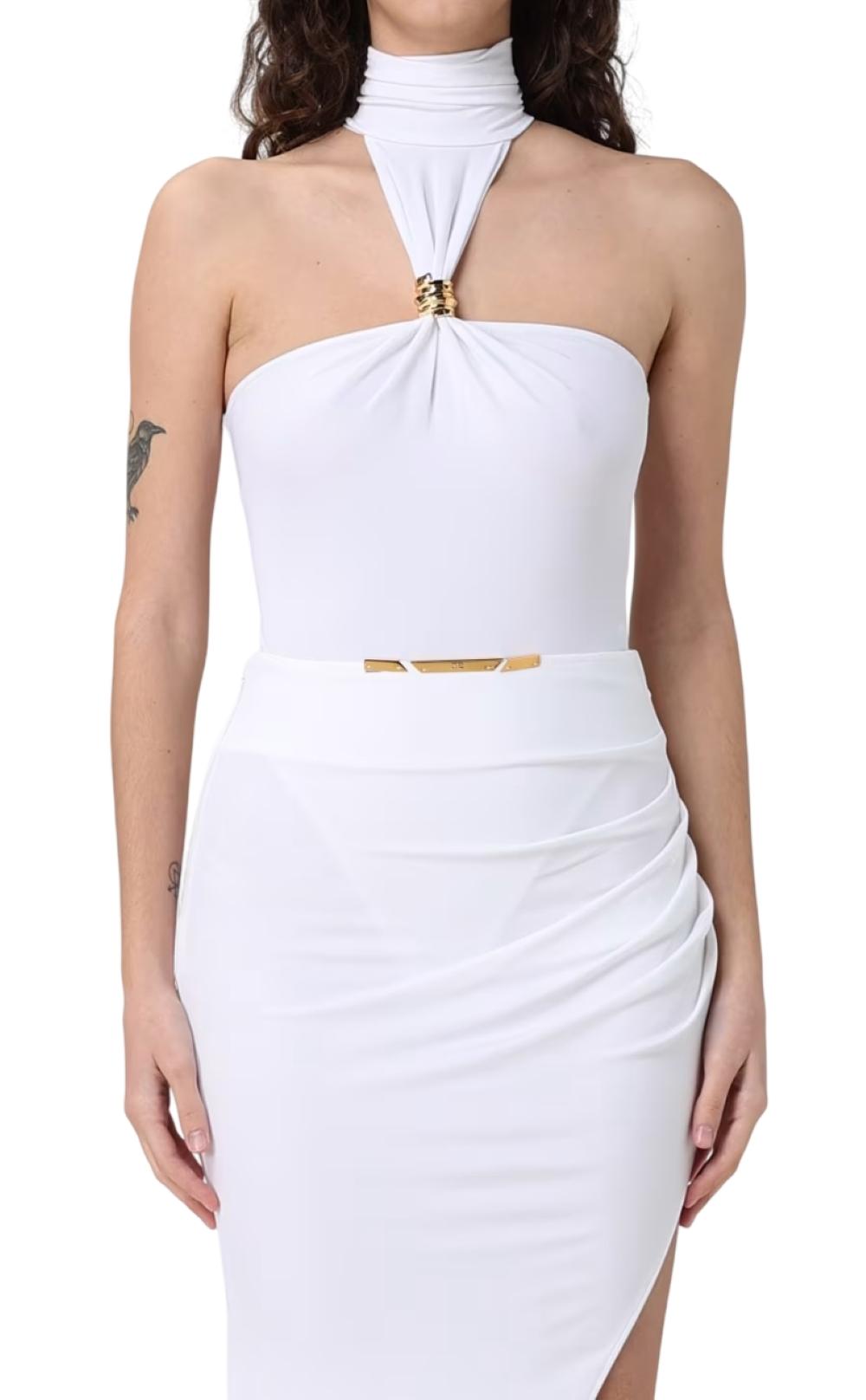 ELISABETTA FRANCHI Body Elisabetta Franchi donna BO01761E2360 The Club Avorio<BR/> BO01761E2 360